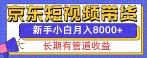 京东短视频带货新玩法，长期管道收益，新手也能月入8000+-淘金日记