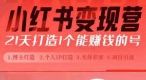 小红书博主课,21天从0到1打造1个能赚钱的红薯号,适用于新手小白-淘金日记
