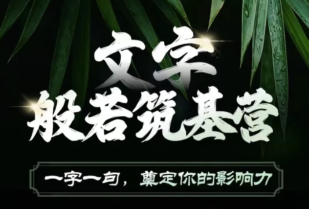 文字般若筑基营,用文字打造自己的影响力,写好文案 写出影响力 写出吸金力-淘金日记