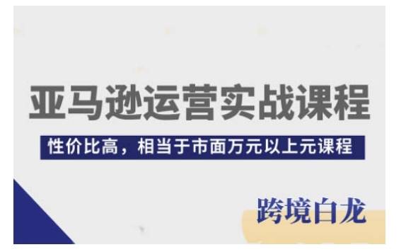 亚马逊运营实战课程，亚马逊从入门到精通，性价比高，相当于市面万元以上元课程-淘金日记