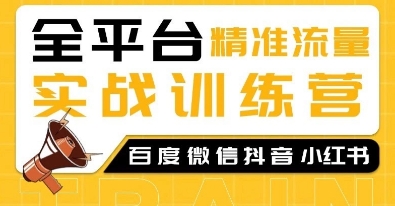 全平台精准流量实战训练营,百度微信抖音小红书SEO引流教程-淘金日记