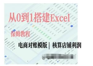 电商对账实操课从0到1搭建Excel电商对账模版-淘金日记