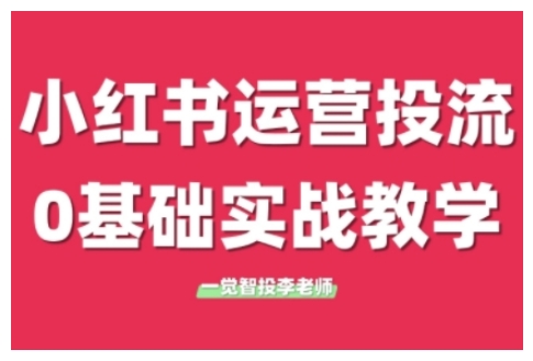 小红书运营投流,小红书广告投放从0到1的实战课,学完即可开始投放-淘金日记