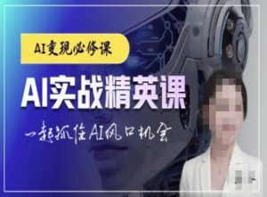 AI实战精英课，chatgptAI实战教程，一起抓住AI风口的机会-淘金日记