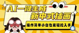 AI一键生成新中式插画, 操作简单,小白也能轻松入手-淘金日记