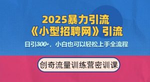 2025最新暴力引流方法,招聘平台一天引流300+,日变现多张,专业人士力荐-淘金日记