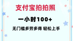 支付宝拍拍照一小时100+无任何门槛多劳多得一台手机轻松操做【揭秘】-淘金日记