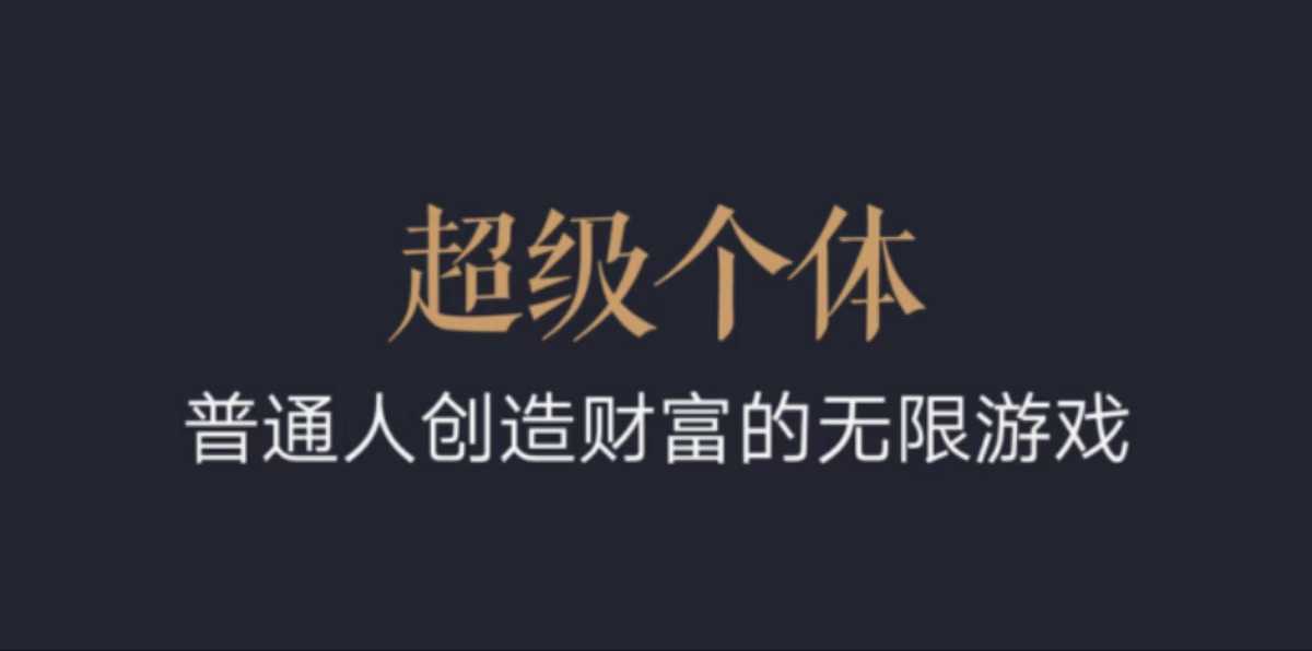 超级个体:2024-2025翻盘指南,普通人创造财富的无限游戏-淘金日记