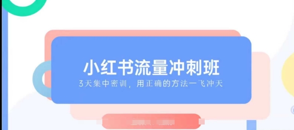 小红书流量冲刺班2025,最懂小红书的女人,快速教你2025年入局小红书-淘金日记