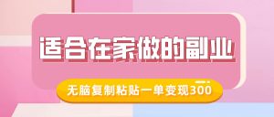 适合在家做的副业,小红书冷知识账号,无脑复制粘贴一单变现300-淘金日记