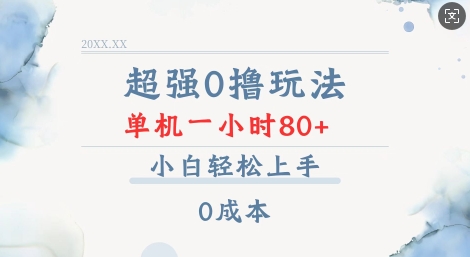超强0撸玩法 录录数据 单机 一小时轻松80+ 小白轻松上手 简单0成本【仅揭秘】-淘金日记