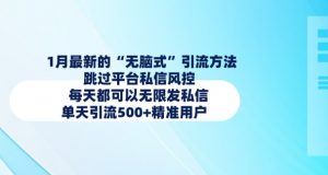 1月最新的无脑式引流方法，跳过平台私信风控，每天都可以无限发私信，单天引流500+精准用户-淘金日记