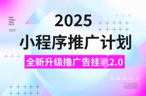 2025小程序推广计划,撸广告挂JI3.0玩法,日均5张【揭秘】-淘金日记