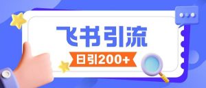 飞书引流创业粉玩法，无限私信不违规-淘金日记
