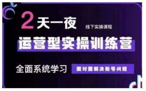抖音直播运营型实操训练营，全面系统学习，面对面解决账号问题 12月10号-12号(第48期线下课)-淘金日记