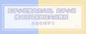 知乎小说推文怎么玩,知乎小说推文项目保姆级实战教程-淘金日记