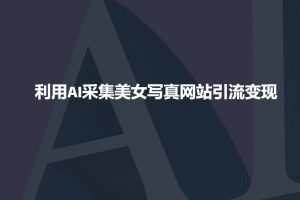 利用AI采集美女写真网站引流变现,引流嘎嘎的-淘金日记