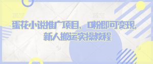 蛋花小说推文项目，0粉即可变现，新人搬运实操教程-淘金日记