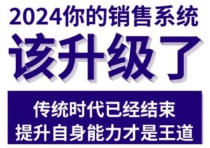 2024能落地的销售实战课，你的销售系统该升级了（更新2月）-淘金日记