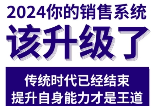 2024能落地的销售实战课,你的销售系统该升级了(更新2月)-淘金日记