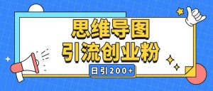 暴力引流全平台通用思维导图引流玩法ai一键生成日引200+-淘金日记