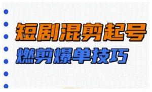 短剧实操教学,短剧混剪起号燃剪爆单技巧-淘金日记
