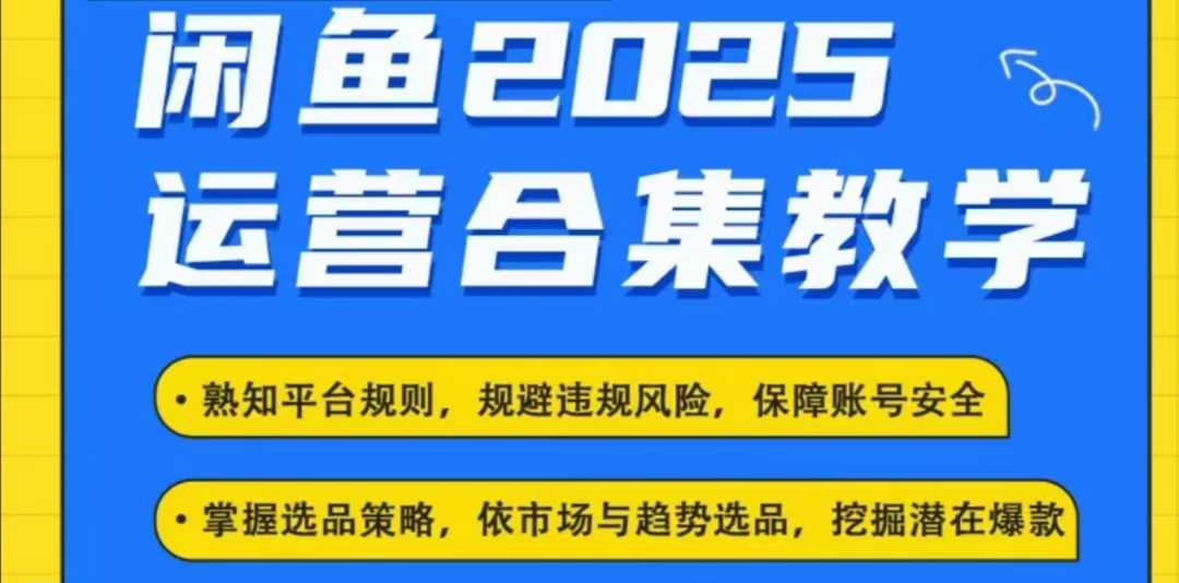 2025闲鱼电商运营全集,2025最新咸鱼玩法-淘金日记
