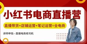 小红书电商直播训练营,直播带货+店铺运营+笔记运营-淘金日记