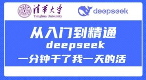 清华大学讲DeepSeek最全教程，从入门到精通，deepseek一分钟干了我一天的活-淘金日记