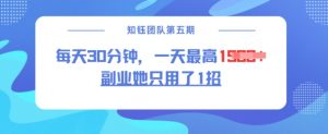 副业她只用了1招,每天30分钟,无脑二创,一天最高1.5k-淘金日记