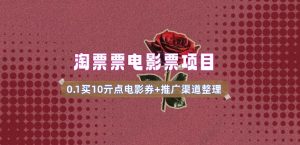 电影票无门槛券推广_0.1亓买10亓无门槛+渠道入口(v1.0版教程)-淘金日记