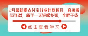 2月最新撸支付宝分成计划项目,直接搬运连怼,新手一天轻松多张,全程干货-淘金日记