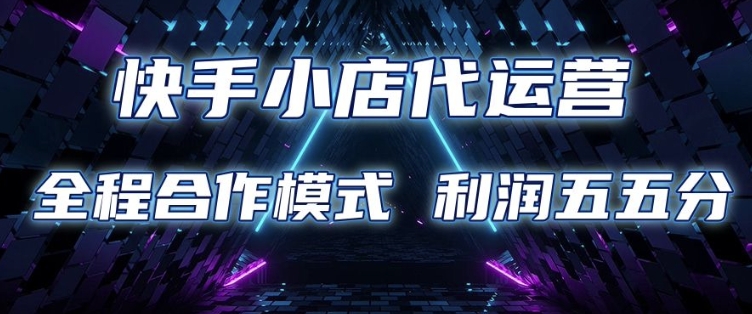 快手小店代运营 限时托管计划 合作模式 利润五五分成【揭秘】-淘金日记