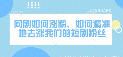 网剧如何涨粉,如何精准地去涨我们的短剧粉丝-淘金日记