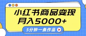 小红书字幕作品玩法,商单变现月入5k+,5分钟一条作品-淘金日记