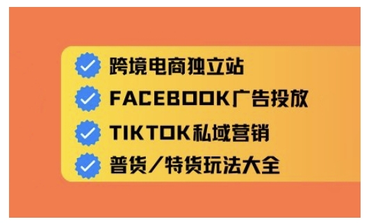 跨境电商独立站及全域流量营销,从0基础快速入门并精通跨境电商运营-淘金日记