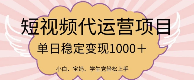 2025最新风口项目,短视频代运营日入多张【揭秘】-淘金日记