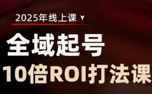 2025全域起号10倍ROI打法课,助你提升直播间的投资回报率-淘金日记