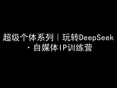 超级个体系列,玩转DeepSeek·自媒体IP训练营,deepseek教程-淘金日记