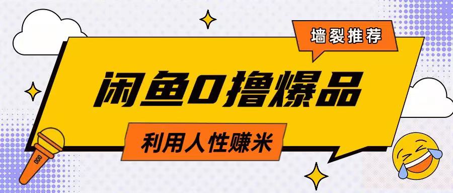 咸鱼0撸玩法利用人性售卖商品达到日挣2张的效果-淘金日记