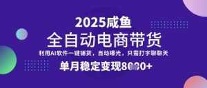 全网首发【闲鱼全自动电商带货】三年磨一剑，一朝露锋芒，单月稳定变现8k+【揭秘】-淘金日记