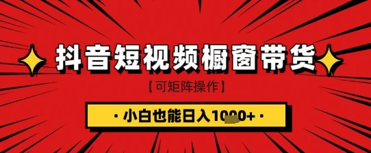 抖音短视频食品橱窗带货,小白轻松上手日入1k+【揭秘】-淘金日记