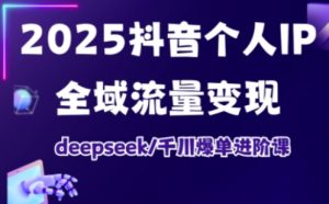 2025抖音个人IP全域流量变现进阶课，deepseek千川爆单进阶课-淘金日记