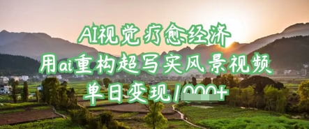 AI视觉疗愈经济:用ai重构超写实风景视频,单日变现多张-淘金日记