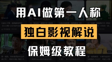 用AI做第一人称独白影视解说，手把手教学，保姆级教程-淘金日记