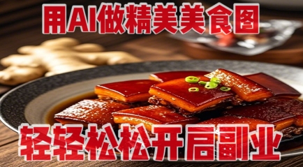 用AI做精美美食图,无需专业设备拍摄,轻轻松松开启副业-淘金日记