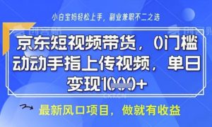 京东短视频代运营,不需要拍剪视频,不需要直播,全程喂饭,小白轻松上手,稳定月入8k【揭秘】-淘金日记