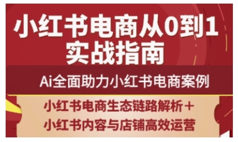 2025小红书电商全链路运营,Ai全面助力小红书电商案例-淘金日记