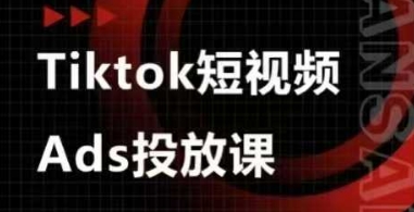 Ads视频投放课,tiktok短视频广告投放课-淘金日记