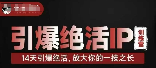 引爆绝活IP训练营,14天引爆绝活,放大你的一技之长-淘金日记